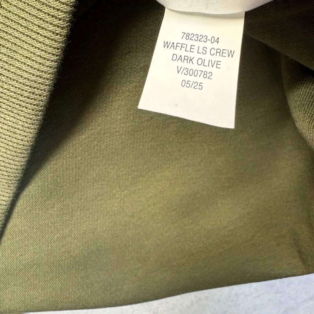 Banana Republic Shirt Mens Large Green Waffle Knit Long Sleeve Pullover Casual